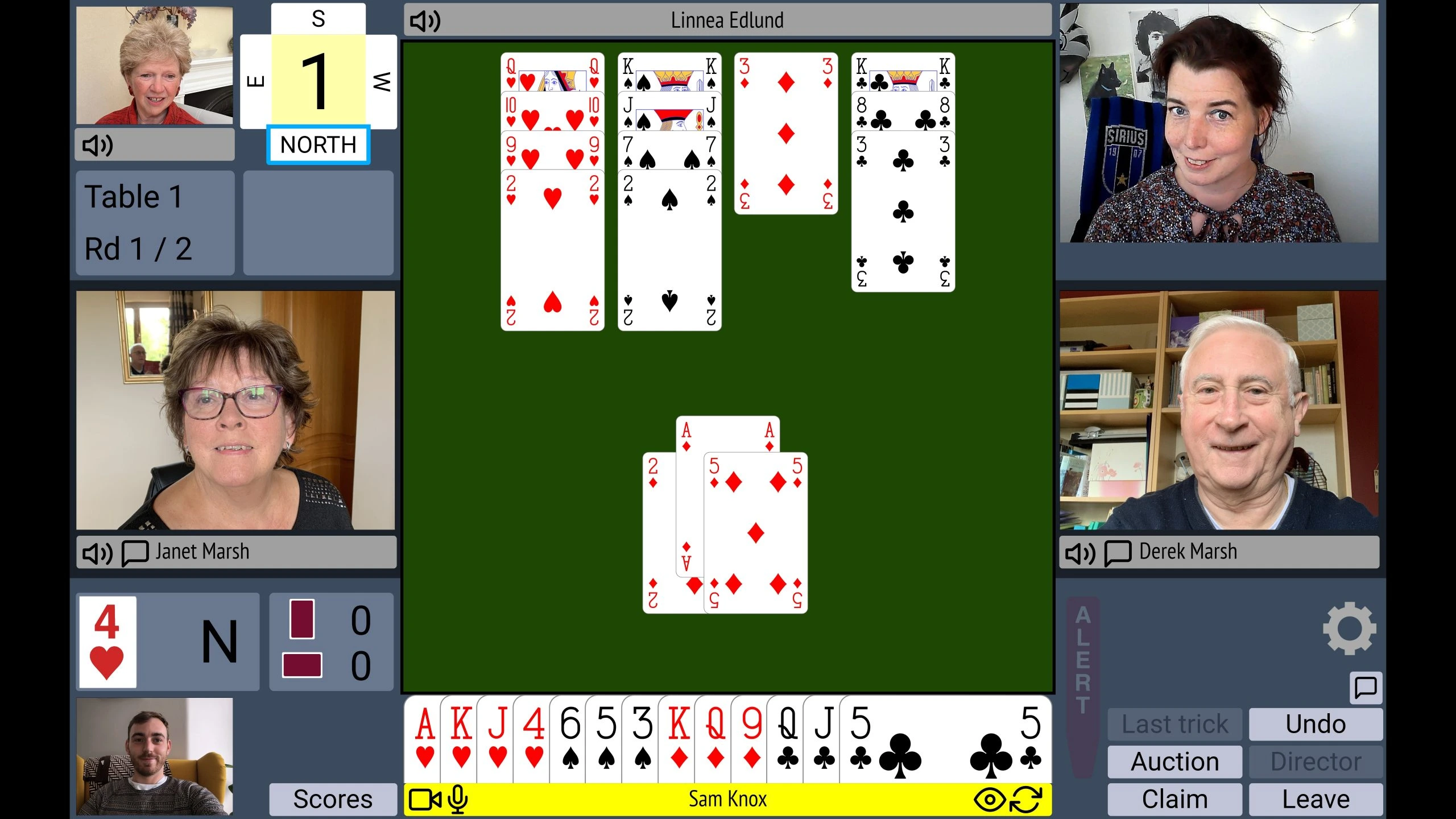 Online bridge platform and digital bridge game